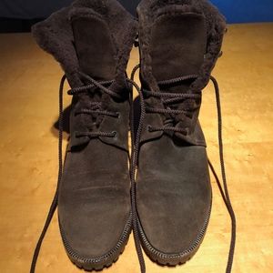 Bottega Veneta brown suede lace-up boots - 38.5